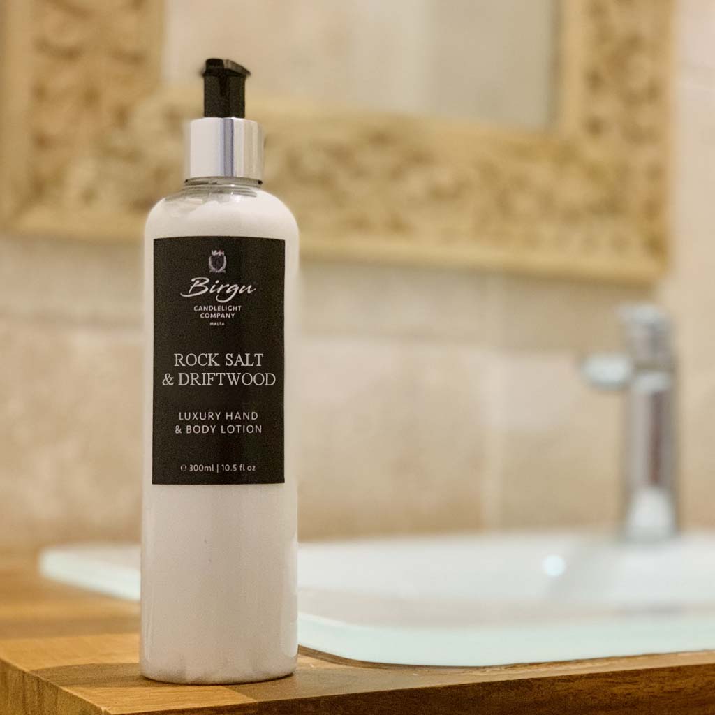 Rock Salt & Driftwood - Hand & Body Lotion - Birgu Candlelight Company