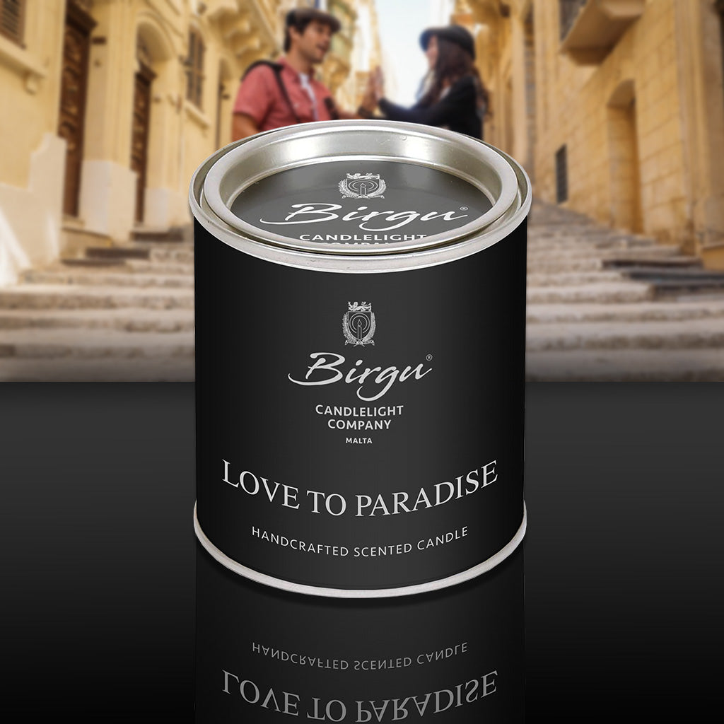 Love To Paradise - Scented Candle Tin - Birgu Candlelight Company