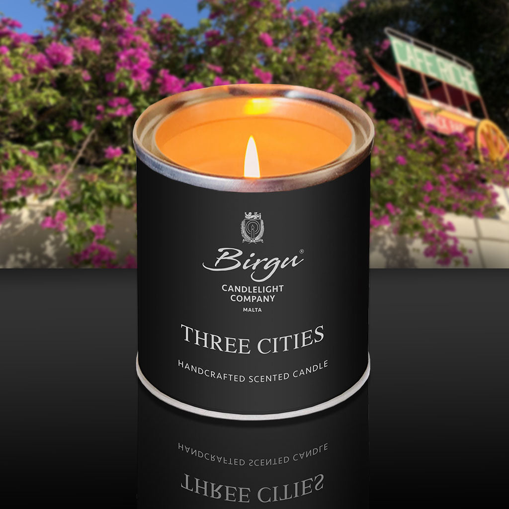 Three Cities - Scented Candle Tin Lit - Birgu Candlelight Company