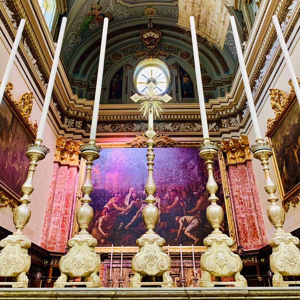 Candles in St. Lawrence Church, Birgu, Malta