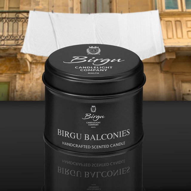 Birgu Balconies - Scented Candle Small Tin - Birgu Candlelight Company