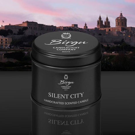 Silent City - Scented Candle Small Tin - Birgu Candlelight Company