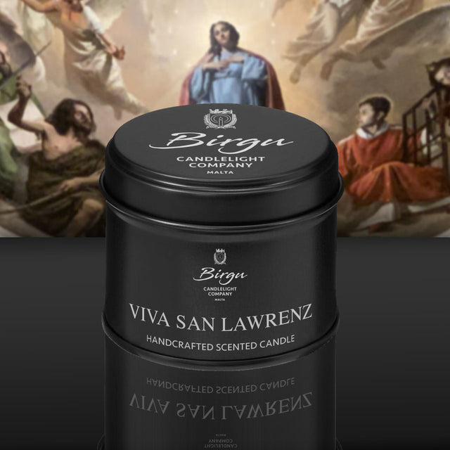 Viva San Lawrenz - Scented Candle Small Tin - Birgu Candlelight Company