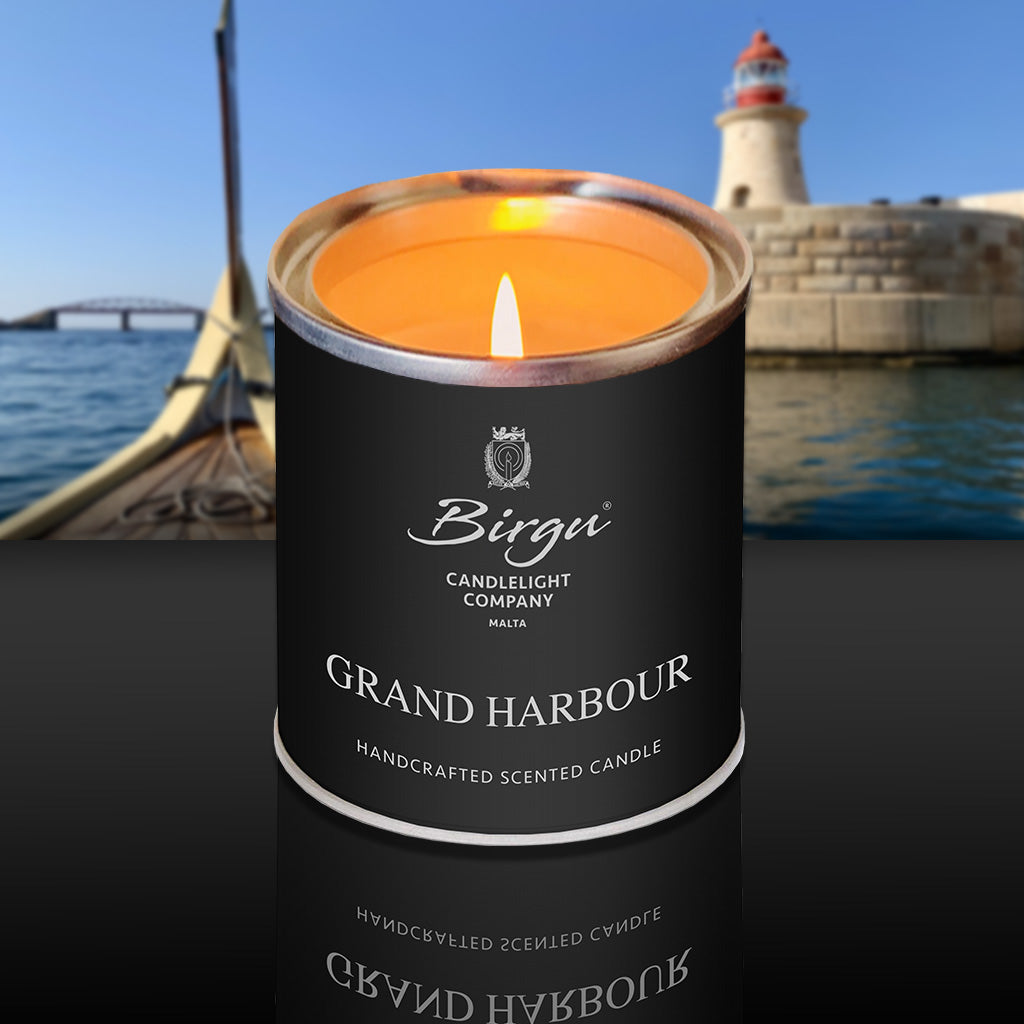 Grand Harbour - Scented Candle Tin Lit - Birgu Candlelight Company