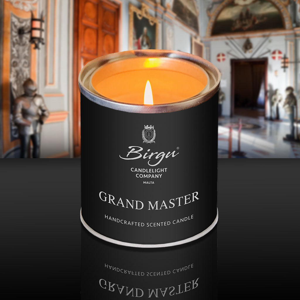 Grand Master - Scented Candle Tin Lit - Birgu Candlelight Company