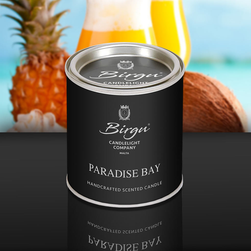 Paradise Bay - Scented Candle Tin - Birgu Candlelight Company