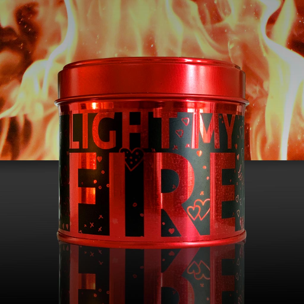 Light My Fire St. Valentine's Day Scented Candle Tin - Made In Malta by Birgu Candlelight Company